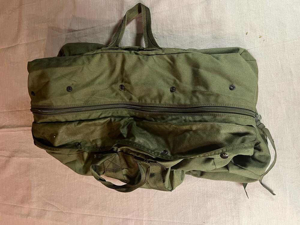 US Military GI Flyers Kit Bag Nylon Army Air Force Duffle Green